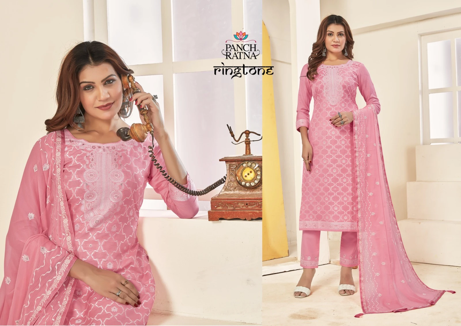 Panch Ratn Ringtone Pure Muslin Silk Wholesale Fancy Salwar Suit Catalog — Wholesale Salwar Suits, MPA wholesale from Surat - Gallery Image 3
